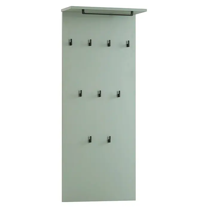 Schildmeyer Janne Garderobenpaneel - L x B x H: 20,9 x 50 x 110,6 cm, Pistazie - Garderobenpaneel mit Hutablage und mehreren Haken in Schwarz, ideal für Flur und Eingangsbereich, praktisch und platzsparend.