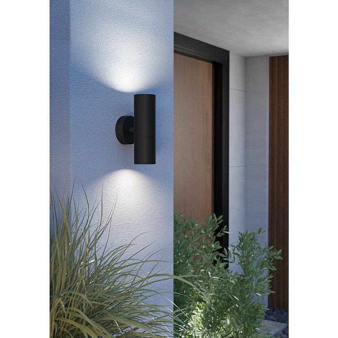 Eglo Aplique exterior Tomelloso (28 W, 6 x 20 cm, Negro, IP44) | BAUHAUS