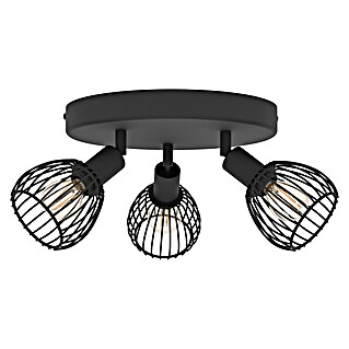 Eglo Regleta redonda Sonnino (40 W, Ø x Al: 25 x 18,5 cm, Negro, E14, 3 ud.)