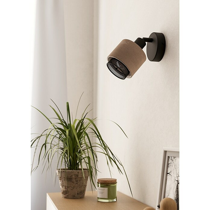 Eglo Foco de pared Rosley (40 W, Ø x Al: 9 x 11 cm, Beige, E14) | BAUHAUS