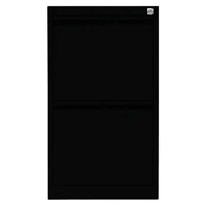 Lüllmann Hängeregisterschrank - H x B x T: 70,5 x 40 x 62 cm, Tiefschwarz, Fertig montiert, Anzahl Schubladen: 2 Stk. - Schwarzer Aktenschrank mit zwei Schubladen für Büro oder Arbeitszimmer.