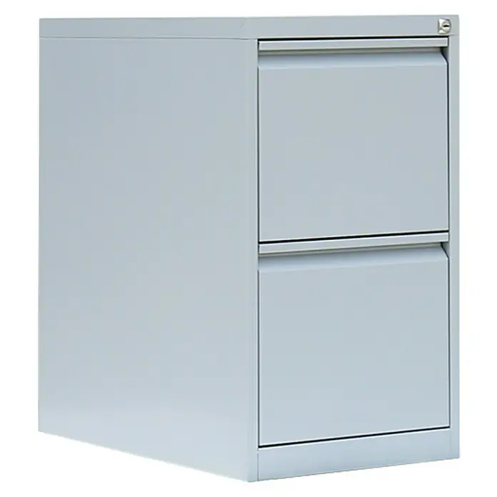 Lüllmann Hängeregisterschrank - H x B x T: 70,5 x 40 x 62 cm, Lichtgrau, Fertig montiert, Anzahl Schubladen: 2 Stk. - Ein grauer Aktenschrank mit zwei Schubladen, ideal für die Büroorganisation. Der Schrank bietet praktischen Stauraum und eine abschließbare Funktion.