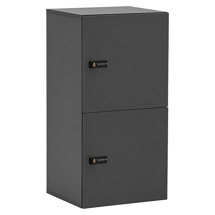 Schildmeyer Spind Locked (L x B x H: 40,6 x 45,5 x 92,6 cm, Anzahl Türen: 2 Stk., Anthrazit, Zahlenschloss) | BAUHAUS
