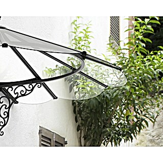 Palram – Canopia Vordach Iris (174,5 x 125 x 80 cm, Schwarz)