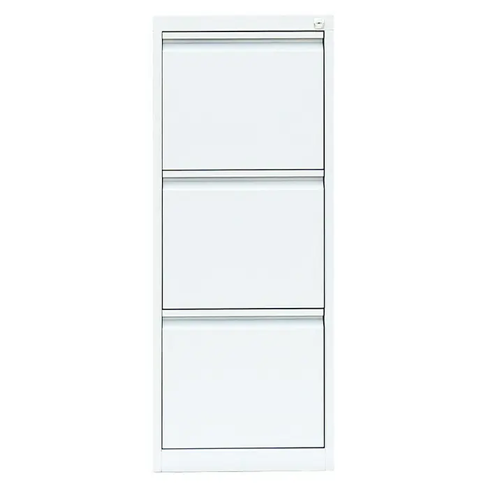 Lüllmann Hängeregisterschrank - H x B x T: 101,2 x 40 x 62 cm, Signalweiß, Fertig montiert, Anzahl Schubladen: 3 Stk. - Ein weißer Metall-Aktenschrank mit drei Schubladen, ideal zur Aufbewahrung von Dokumenten im Büro oder Arbeitszimmer. Praktisch und platzsparend.
