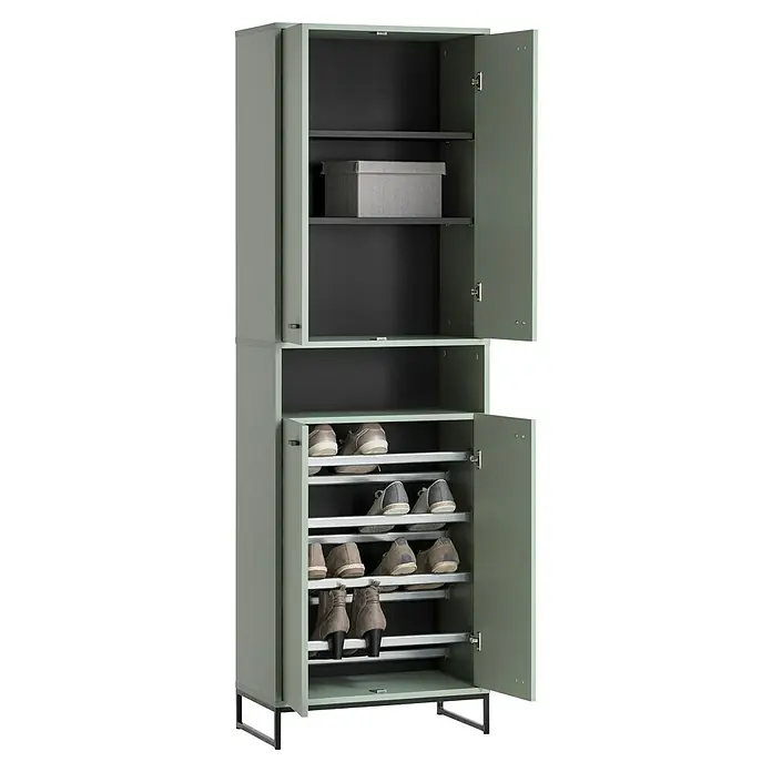Schildmeyer Scaffale Ekko nero opaco / pannello acustico look (80 x 17.30 x 15.70 cm