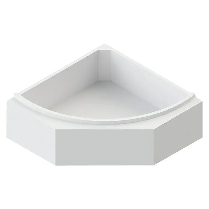 Ottofond Wannenträger Maya - Passend für: Ottofond Eckbadewanne Maya 145 x 70 cm - Elegante, dreieckige, weiße Duschwanne für Badezimmer. Das Design zeichnet sich durch eine abgerundete Front und eine moderne Optik aus.