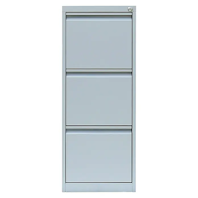 Lüllmann Hängeregisterschrank - H x B x T: 101,2 x 40 x 62 cm, Lichtgrau, Fertig montiert, Anzahl Schubladen: 3 Stk. - Grauer Büroschrank mit drei Schubladen zur Aufbewahrung von Dokumenten, Akten oder anderen Büroartikeln.
