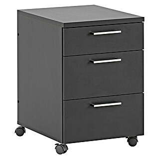 Schildmeyer 1500 Rollcontainer (L x B x H: 49,6 x 41,2 x 60,1 cm, Anthrazit, Anzahl Schubladen: 3 Stk.)