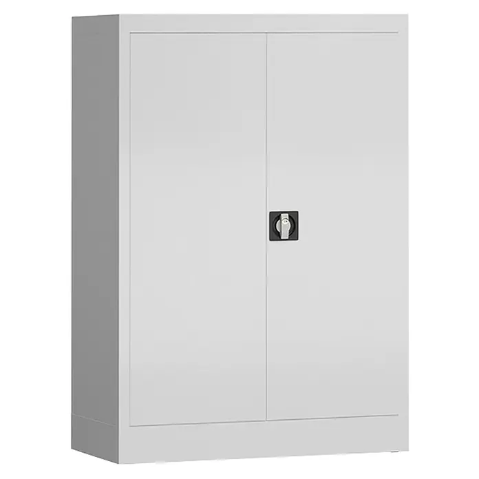 Lüllmann ClassiX Metall-Mehrzweckschrank - H x B x T: 120 x 92 x 42 cm, Signalweiß, Fertig montiert, Anzahl Böden: 2 Stk. - Metallschrank mit abschließbaren Türen, ideal für Büro oder Werkstatt. Der robuste Schrank bietet sicheren Stauraum für wichtige Dokumente und Geräte.