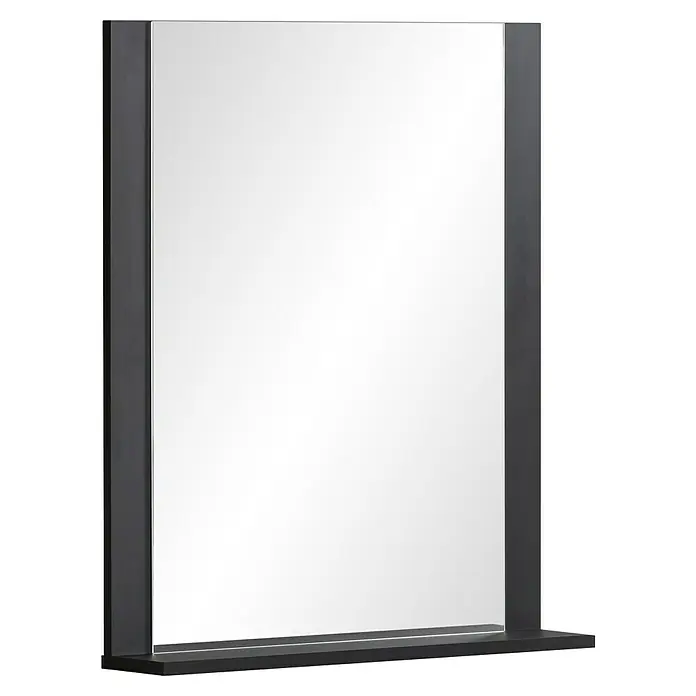 Schildmeyer Janne Wandspiegel -  - Rechteckiger Wandspiegel mit schmalem, dunklem Rahmen, der eine moderne und elegante Note verleiht. Perfekt für Bad oder Flur.