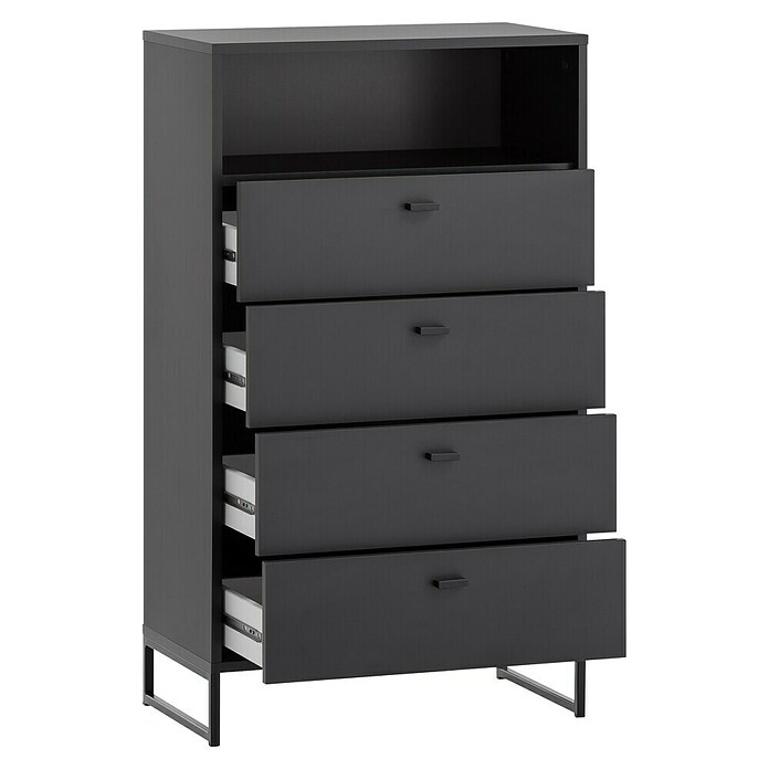 Schildmeyer Janne Highboard (L x B x H: 33 x 60,2 x 103,9 cm, Schwarz) | BAUHAUS