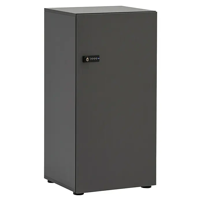 Schildmeyer Spind Locked - L x B x H: 40,6 x 45,5 x 92,6 cm, Anzahl Türen: 1 Stk., Anthrazit, Zahlenschloss - Grauer Aktenschrank mit Zahlenschloss zur sicheren Aufbewahrung von Dokumenten und Büromaterialien. Praktisch und stilvoll für jedes Büro.
