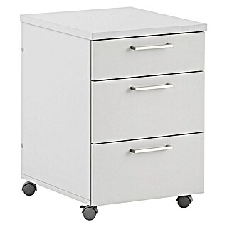 Schildmeyer 1500 Rollcontainer (L x B x H: 49,6 x 41,2 x 60,1 cm, Lichtgrau, Anzahl Schubladen: 3 Stk.)