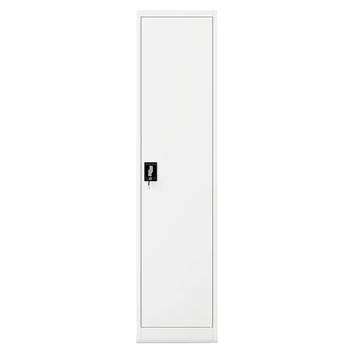 Jan Nowak Aktenschrank Alex - B x T x H: 45 x 40 x 185 cm, Weiß - Schranktür in Weiß mit Schloss und Schlüssel, ideal für sichere Aufbewahrung im Büro oder zu Hause. Robuste Bauweise garantiert Langlebigkeit.