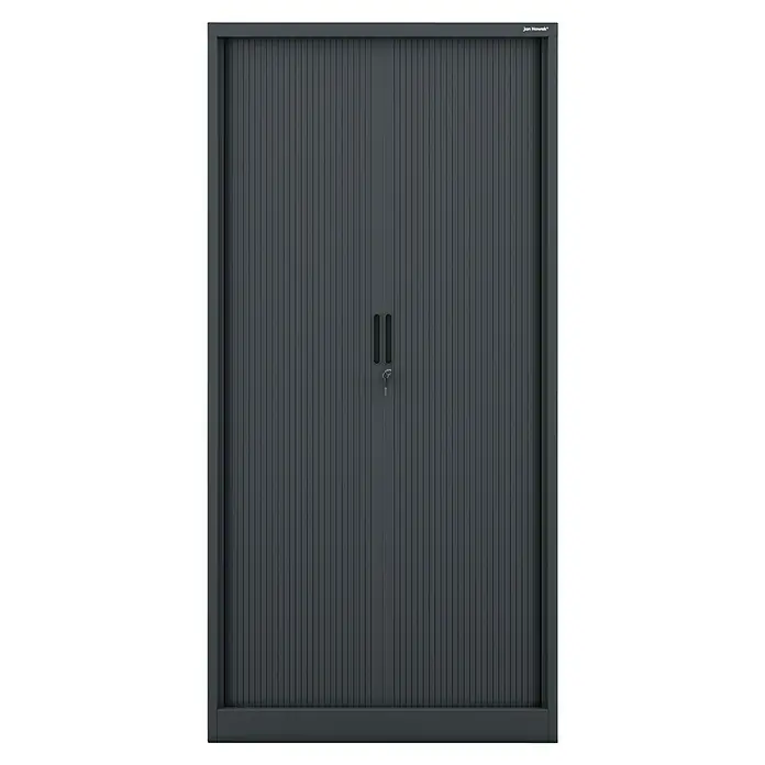 Jan Nowak Aktenschrank Damian - B x T x H: 90 x 45 x 185 cm, Anthrazit - Der abschließbare Büroschrank von Jan Nowak, mit Rolltüren und Stahlkonstruktion, bietet eine sichere Aufbewahrung für Dokumente und Büromaterialien.