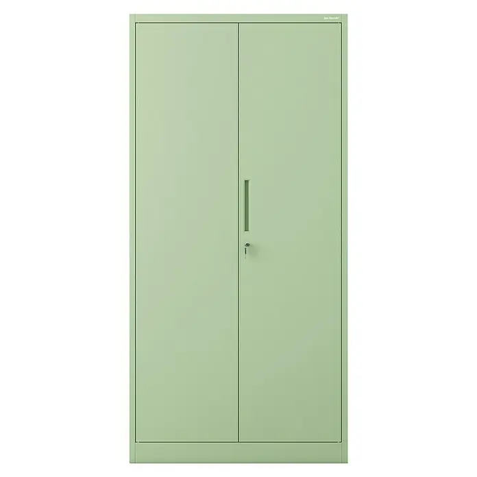 Jan Nowak Aktenschrank Jan - B x T x H: 90 x 40 x 185 cm, Pastellgrün - Der grüne Stahlschrank mit zwei Türen und Griff bietet praktischen Stauraum für Büro oder Zuhause. Abschließbar für mehr Sicherheit.
