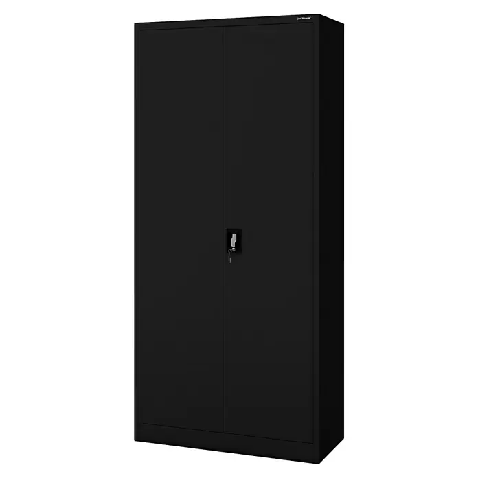 Jan Nowak Aktenschrank Jan - B x T x H: 90 x 40 x 195 cm, Schwarz - Schwarzer Stahlschrank von Jan Nowak mit zwei Türen und Schloss für Büro oder Werkstatt zur sicheren Aufbewahrung von Dokumenten und Werkzeugen.