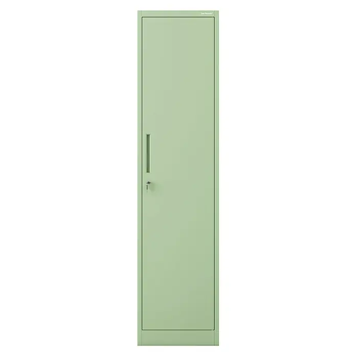 Jan Nowak Aktenschrank Alex - B x T x H: 45 x 40 x 185 cm, Pastellgrün - Grüner Metallschrank mit Griff und Schlüssel. Ideal für Büro oder Werkstatt, sichere Aufbewahrung von Dokumenten und Werkzeugen.