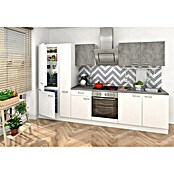 Respekta Composición de cocina (Ancho: 300 cm, Con dispositivos eléctricos, Blanco)