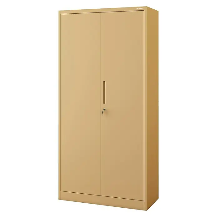 Jan Nowak Aktenschrank Jan - B x T x H: 90 x 40 x 185 cm, Beige - Metallschrank mit zwei Türen und Schlüsselschloss. Praktische Aufbewahrungslösung für Büro oder Zuhause.