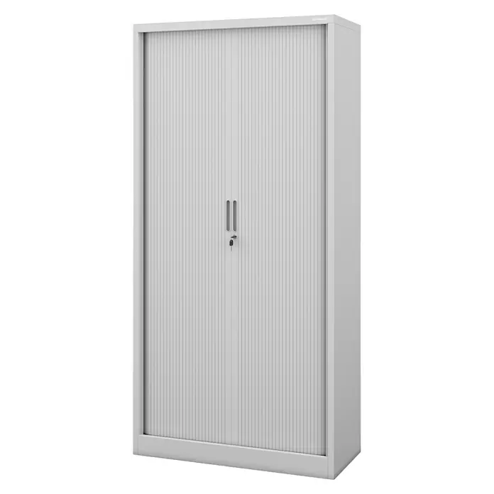 Jan Nowak Aktenschrank Damian - B x T x H: 90 x 45 x 185 cm, Grau - Ein Rollcontainer mit abschließbarer Front, ideal für Büro und Lager, in neutralem Weiß.