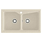 Poalgi Fregadero encastrable doble City Hekla (86 x 51 cm, Material compuesto, Pumice) | BAUHAUS