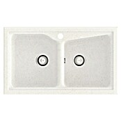 Poalgi Fregadero encastrable doble City Hekla (86 x 51 cm, Material compuesto, Snow) | BAUHAUS