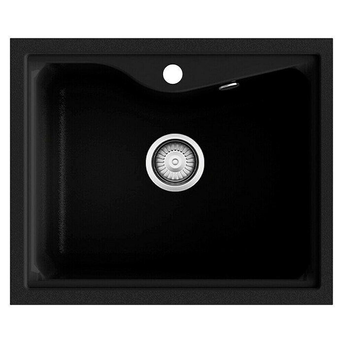 Poalgi Fregadero encastrable City 320 (51 x 62 cm, Gelcoat, Negro)