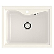 Poalgi Fregadero encastrable City 320 Soft 1S (51 x 62 cm, Material compuesto, Blanco, Brillante) | BAUHAUS