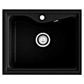 Poalgi Fregadero encastrable City 320 Soft 1S (51 x 62 cm, Material compuesto, Negro, Brillante) | BAUHAUS