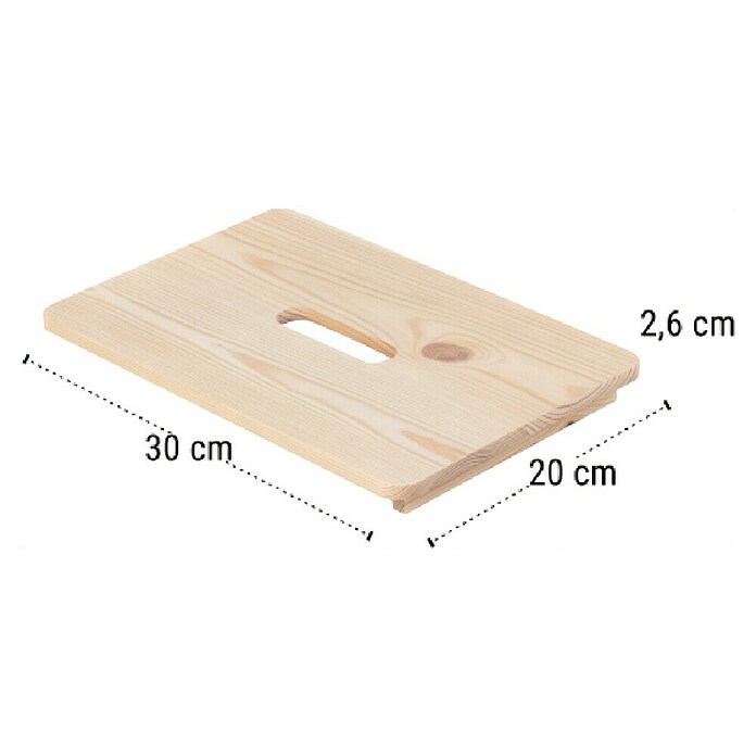 Astigarraga Tapa (L x An x Al: 30 x 20 x 2,6 cm, Específico para: Caja de madera Astigarraga) | BAUHAUS
