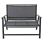 Sunfun Maja Banco de jardín 2 plazas (An x Pr x Al: 120 x 44 x 70 cm, Antracita, Abatible)