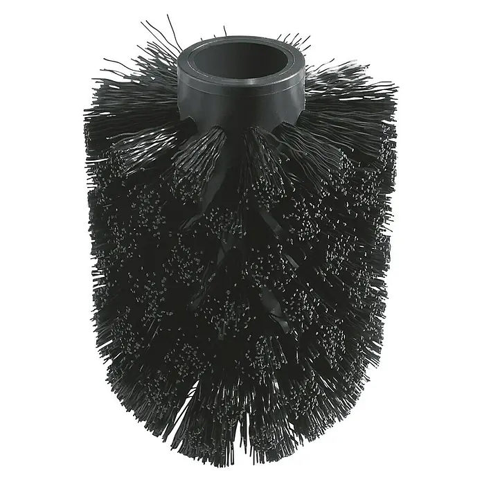 Grohe QuickFix Ersatzbürstenkopf - Kunststoff, Schwarz - Abbildung einer schwarzen Bürste mit Borsten und einem zylindrischen Griff.
