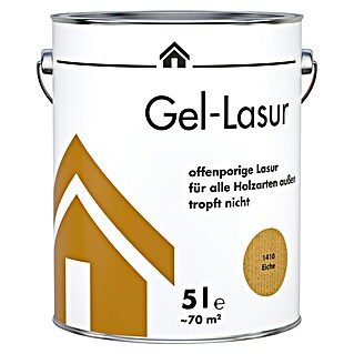 Holzlasur Gel-Holzlasur (Eiche, 5 l, Seidenglänzend)