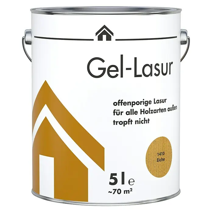 Holzlasur Gel-HolzlasurEiche, 5 l, Seidenglänzend - Vorderansicht
