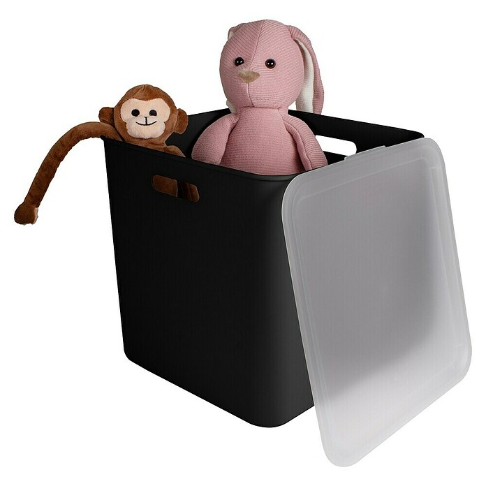 Sunware Sigma home Opbergbox cube box (l x b x h: 31 x 31 x 31 cm, Kunststof, Zwart, 25 l) | BAUHAUS