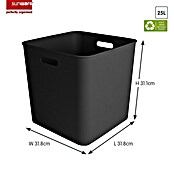 Sunware Sigma home Opbergbox cube box (l x b x h: 31 x 31 x 31 cm, Kunststof, Zwart, 25 l) | BAUHAUS