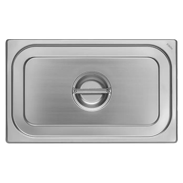 Deckel GN 1/1 - Passend für: Gastronormbehälter GN 1/1, Edelstahl - Abdeckung aus Edelstahl mit Griff für GN-Behälter, ideal zum Warmhalten und Transportieren von Speisen.