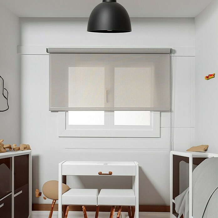Estor enrollable Screen 5% (An x Al: 105 x 250 cm, Lino perla, Otros) | BAUHAUS