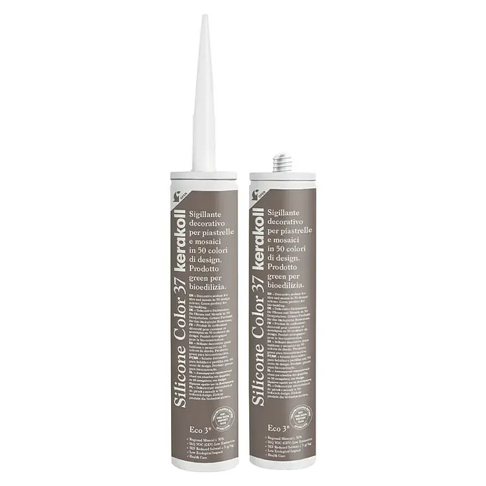 Kerakoll Silicona universal Color - Tono de color: 37, 310 ml - Silicona Color 37 Kerakoll sellador para azulejos y mosaicos, producto respetuoso con el medio ambiente para la construcción.