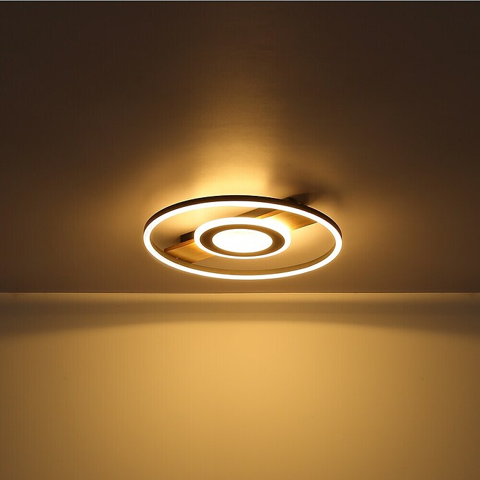 Globo LED stropna svjetiljka Pikara  (Smeđa, 24 W, Topla bijela) | BAUHAUS