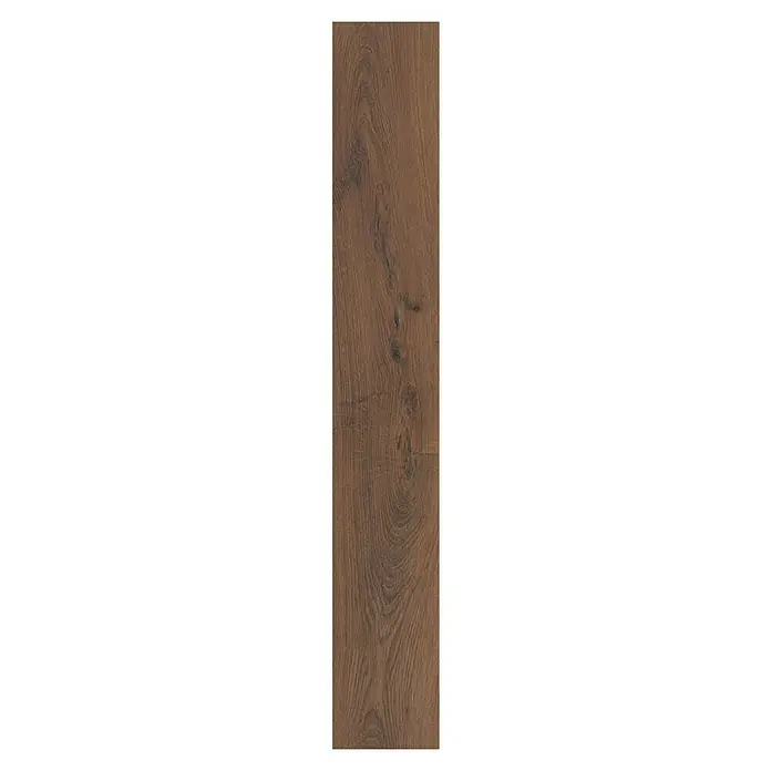 Krono Original Laminat Organic Clever Silent - Bourbon Hills Oak, Landhausdiele, 1.288 x 195 x 7 mm - Elegante Holzbodenfliese in warmen Brauntönen mit ausgeprägter Maserung für ein natürliches Ambiente.