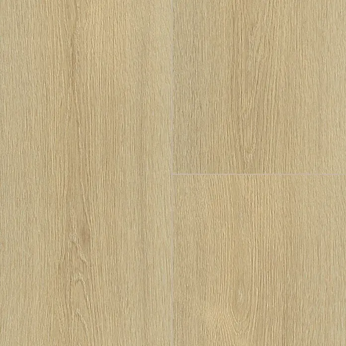 Krono Original Laminat Organic Clever Long Silent - Blonde Montreux Oak, Landhausdiele, 2.003 x 245 x 7 mm - Nahaufnahme von hellem Holzparkett, das eine natürliche und warme Textur zeigt. Die Oberfläche betont die Maserung des Parketts.