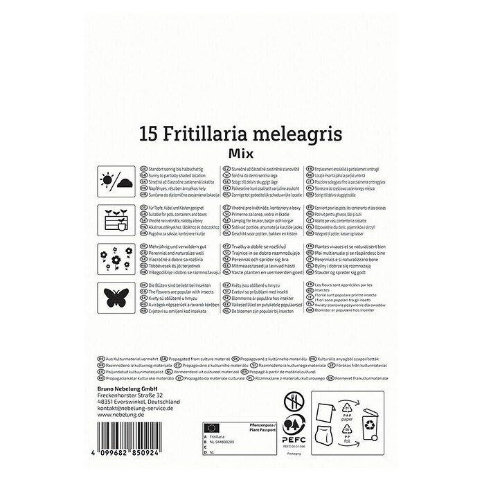 Kiepenkerl Cvjetne lukovice Logarica Mix  (Fritillaria meleagris, 15 Kom.) | BAUHAUS