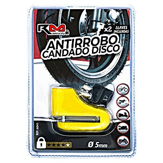 Rolmovil Candado antirrobo (5 mm, Amarillo)