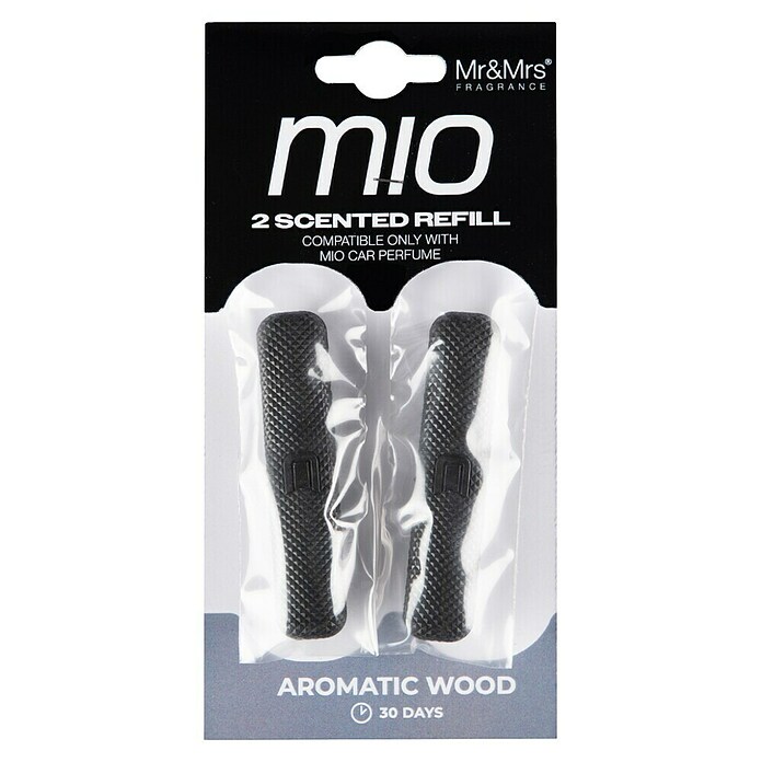 Mr & Mrs Fragrance Ambientador de coche recarga Mio (Aromatic Wood, 45 días, 2 ud.) | BAUHAUS