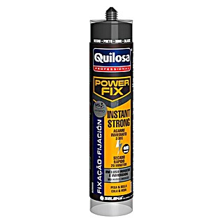 Quilosa Adhesivo para montaje Power Fix Instant Strong (430 g, Negro, Cartucho)