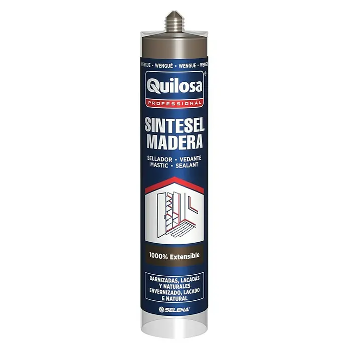 Quilosa Sellador para madera Sintesel - 300 ml, Wengué - Sellador Quilosa Sintesel Madera para madera, ideal para sellar y rejuntar superficies de madera. Apto para superficies barnizadas y naturales.