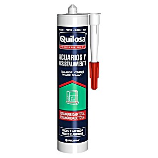 Quilosa Silicona acuarios y terrarios (Negro, 300 ml)